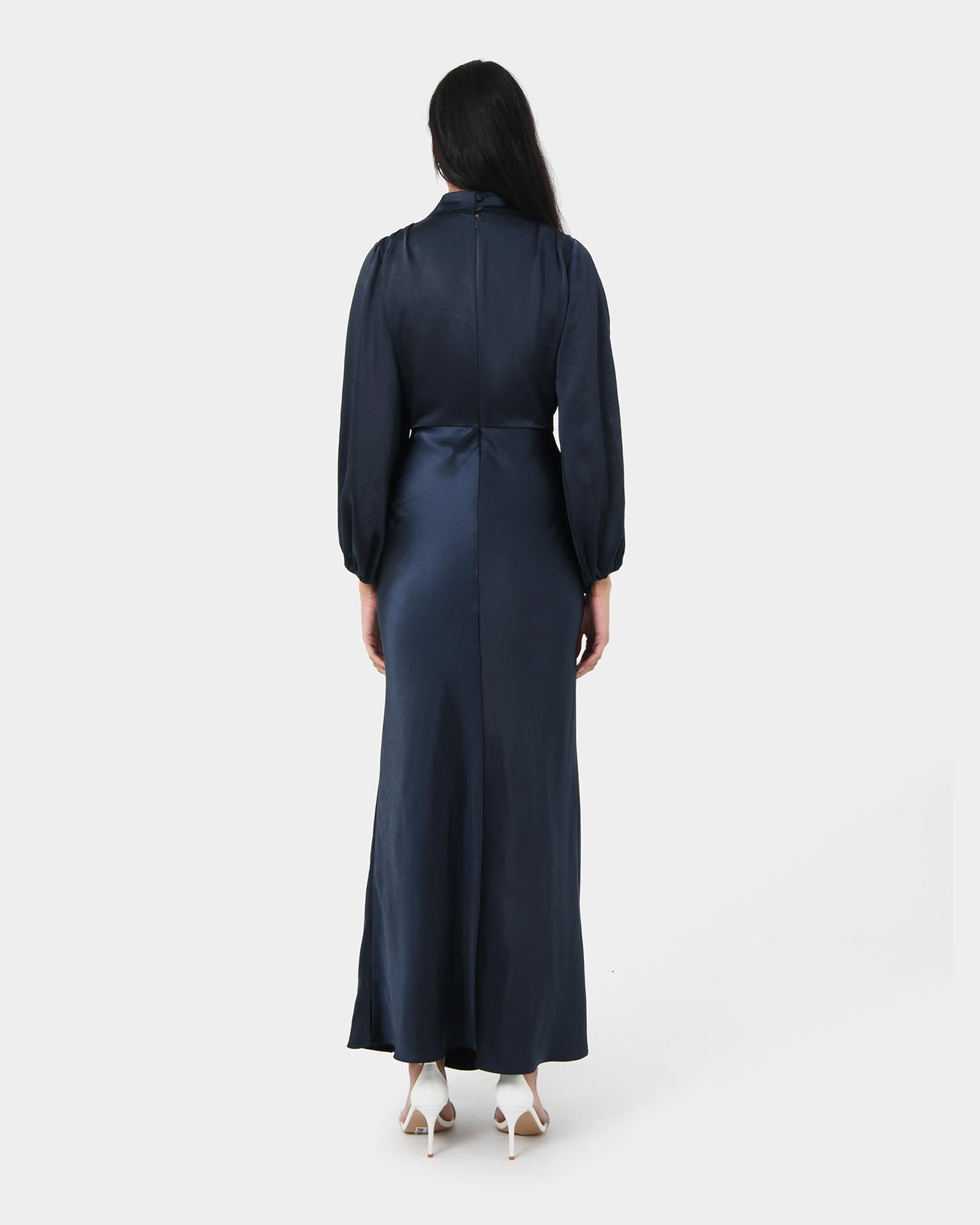 Whitney Satin Cowl Neck Dress