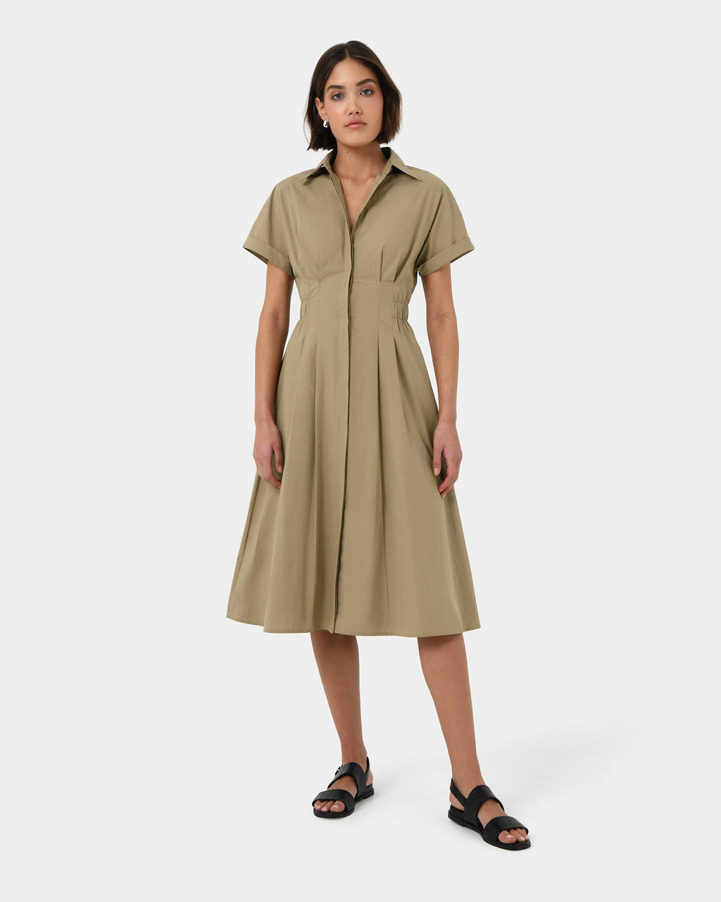 Zara Panel Midi Shirt Dress