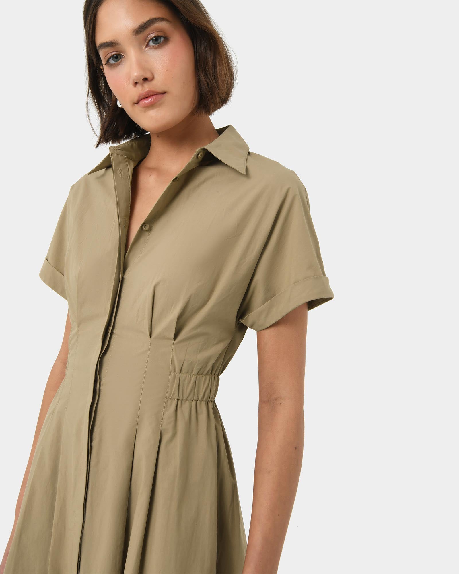 Zara Panel Midi Shirt Dress