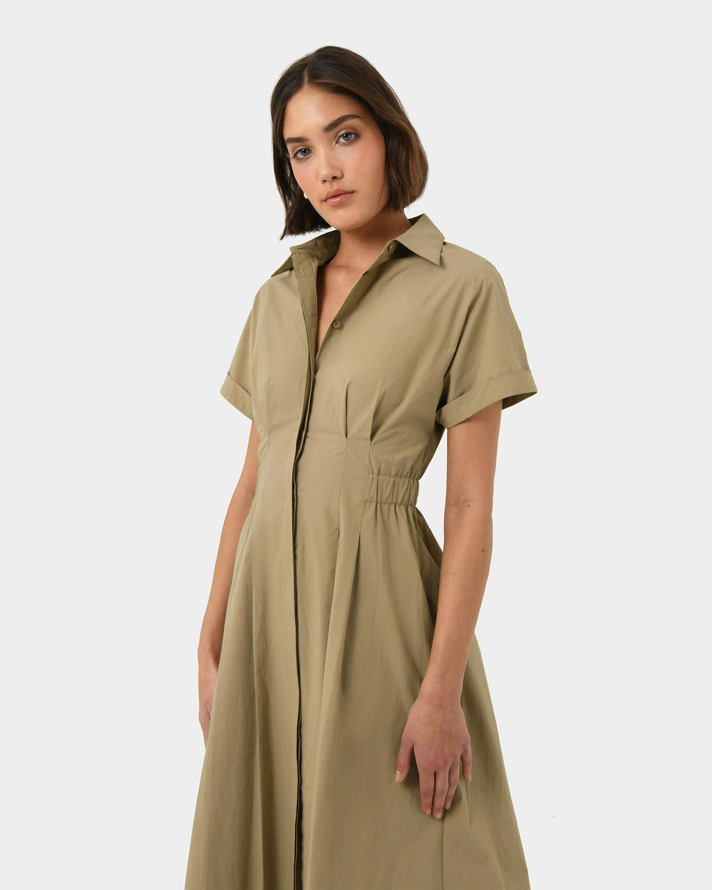 Zara Panel Midi Shirt Dress
