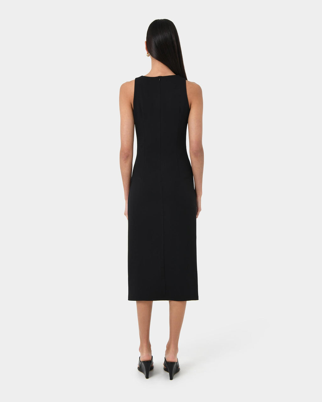 Leah Side Ruched Midi Dress