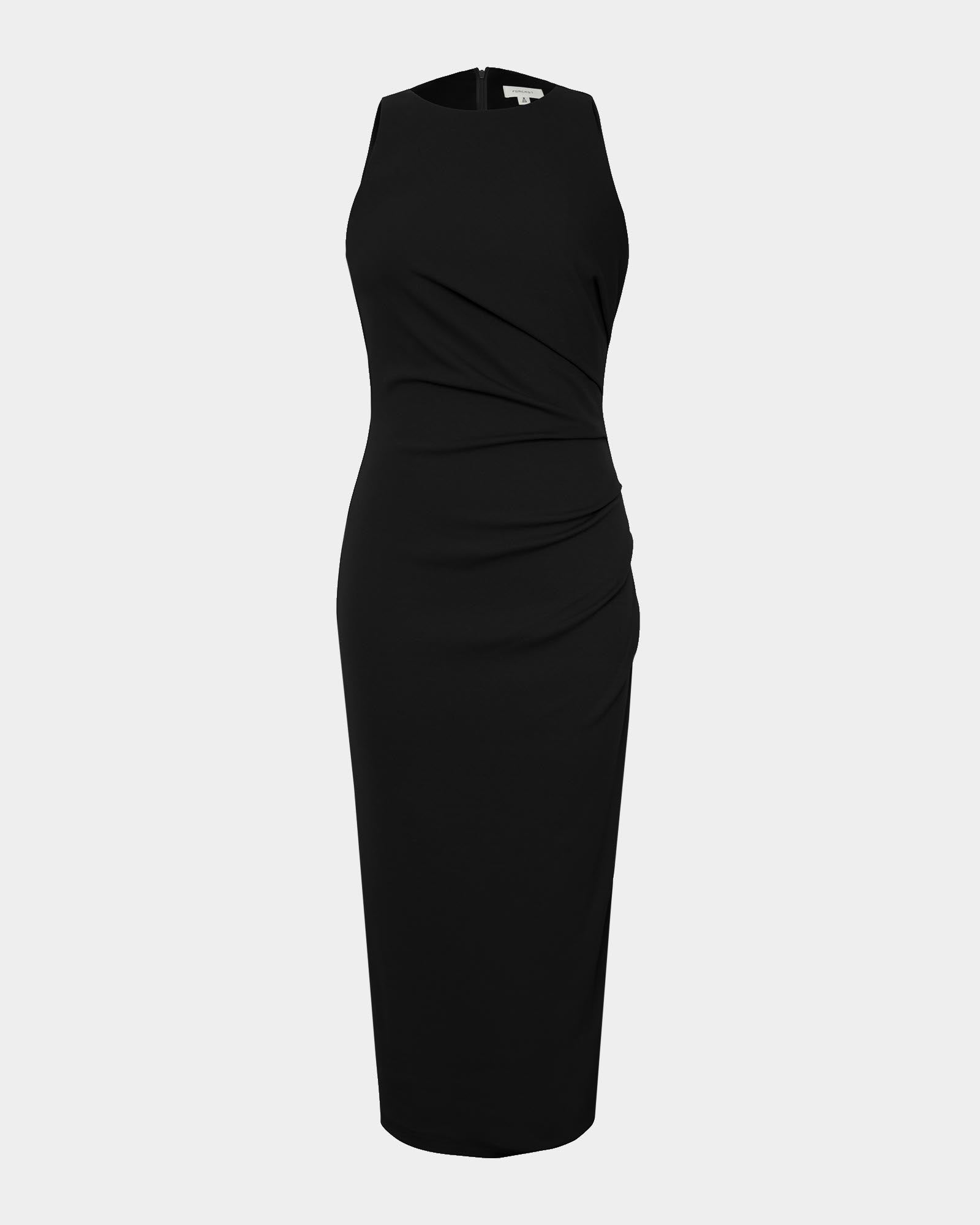Leah Side Ruched Midi Dress