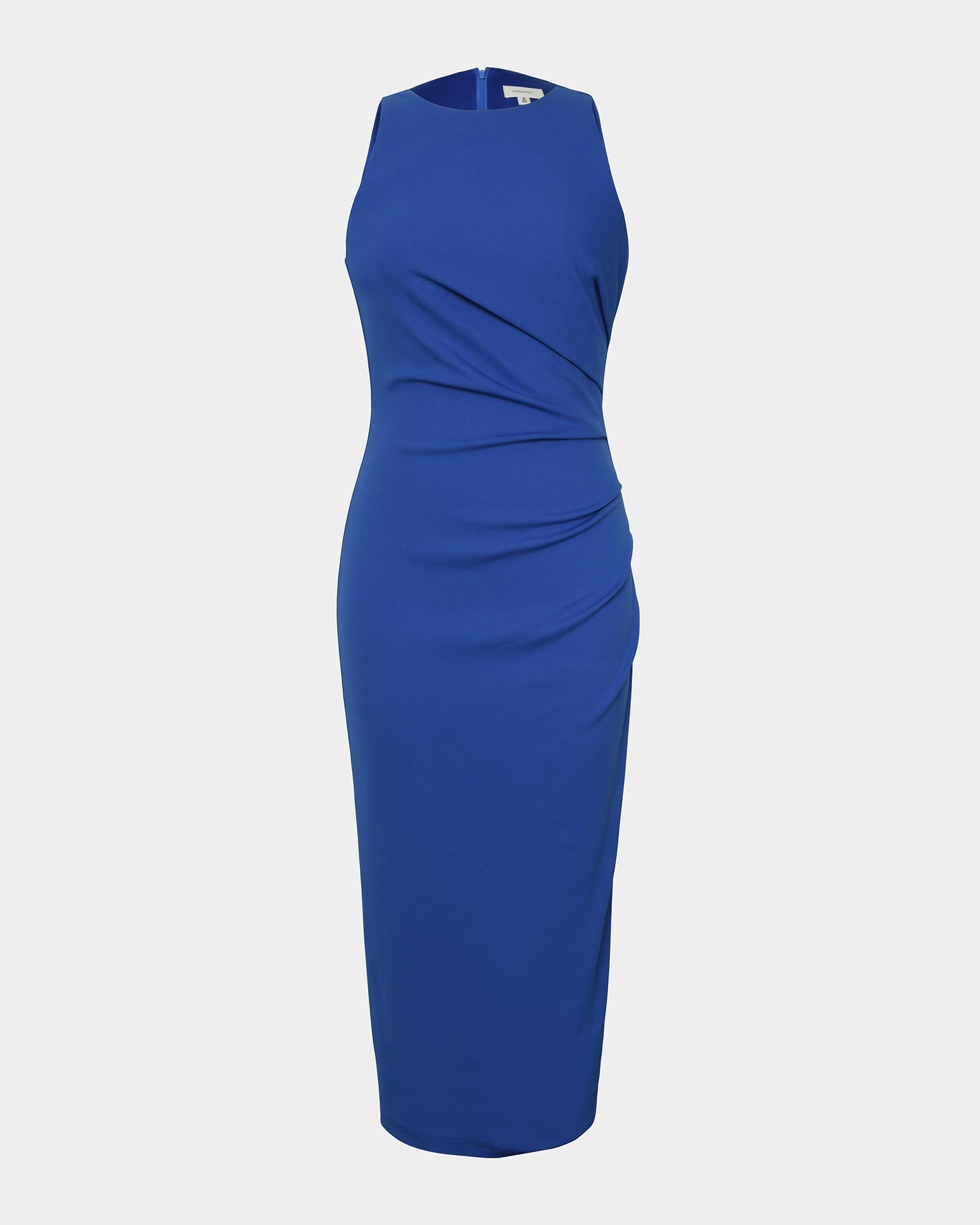 Leah Side Ruched Midi Dress
