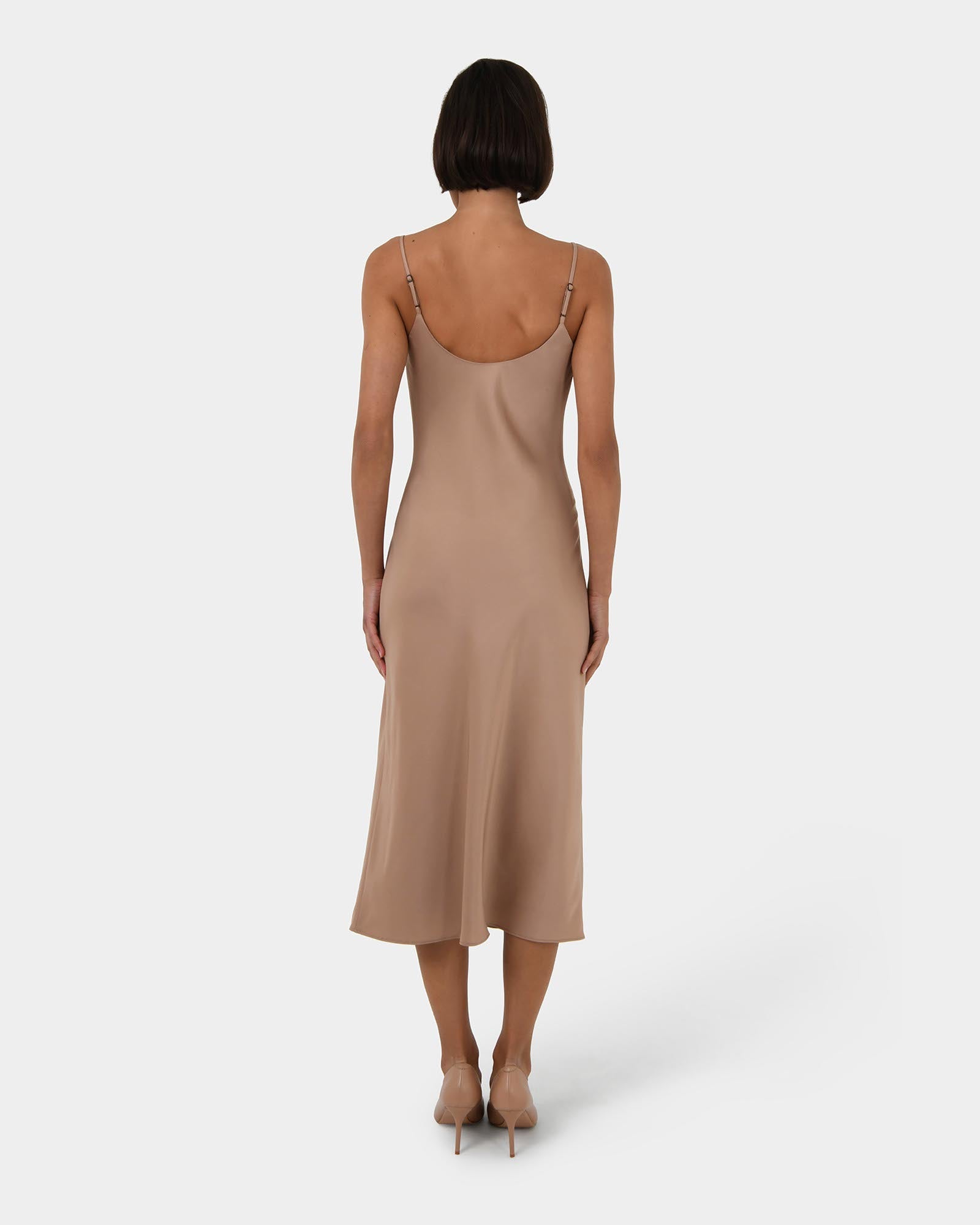 Joy Satin Cowl Neck Dress