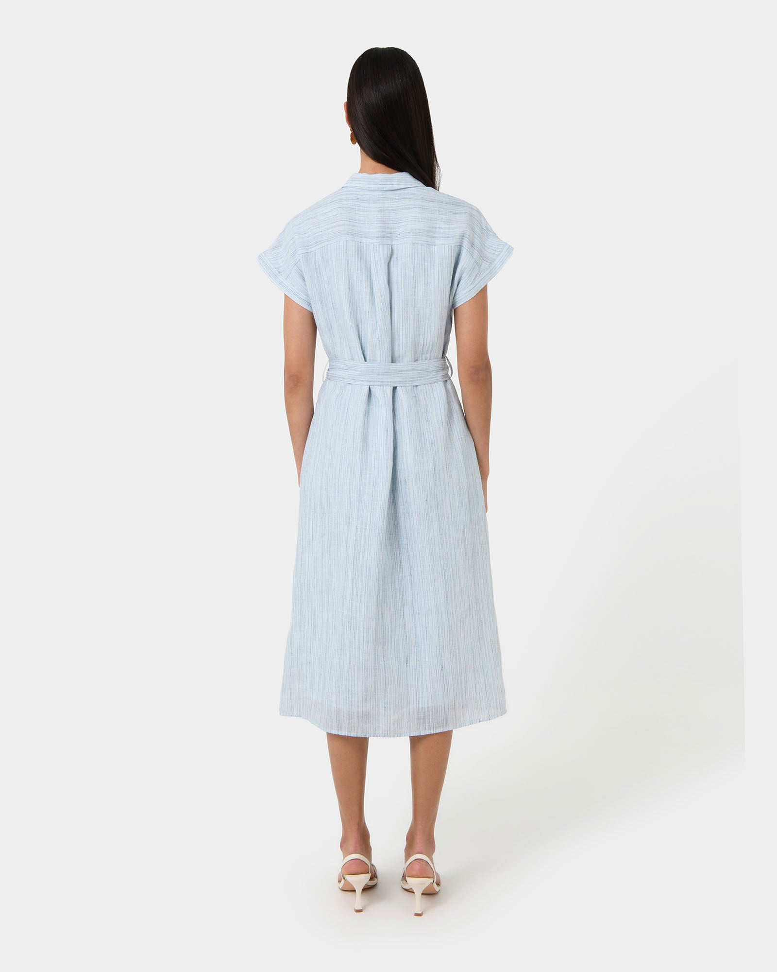 Paris Linen Midi Dress