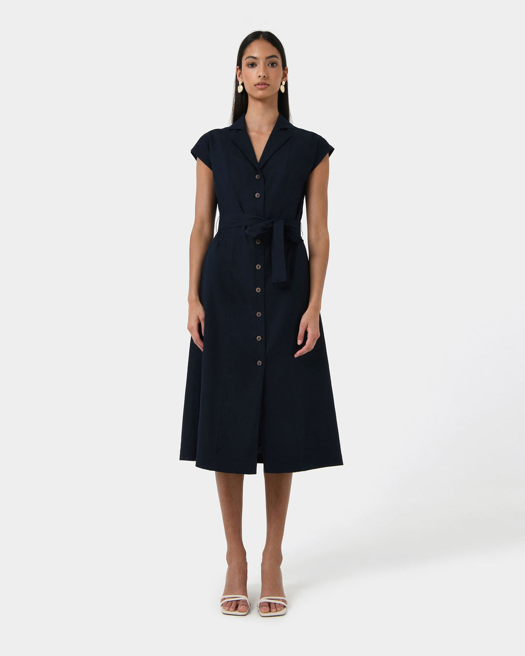 Kade V-neck Linen Dress