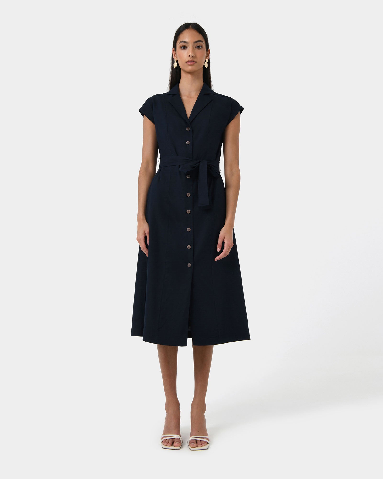 Kade V-neck Linen Dress