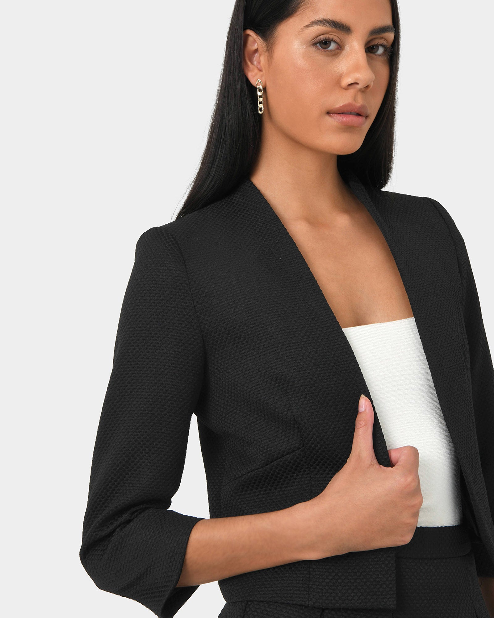 Harriet Jacquard Crop Jacket