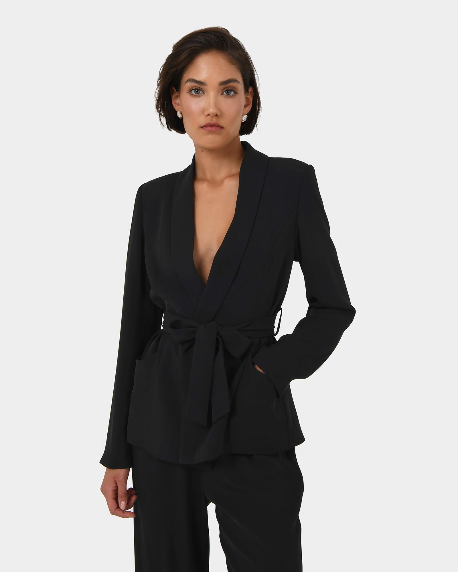 Rain Belted Blazer