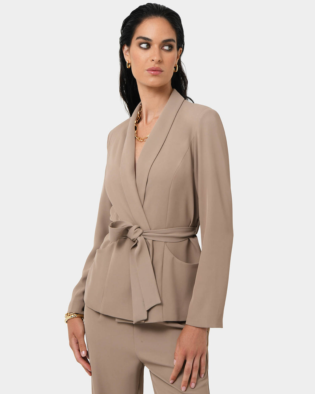 Rain Belted Blazer