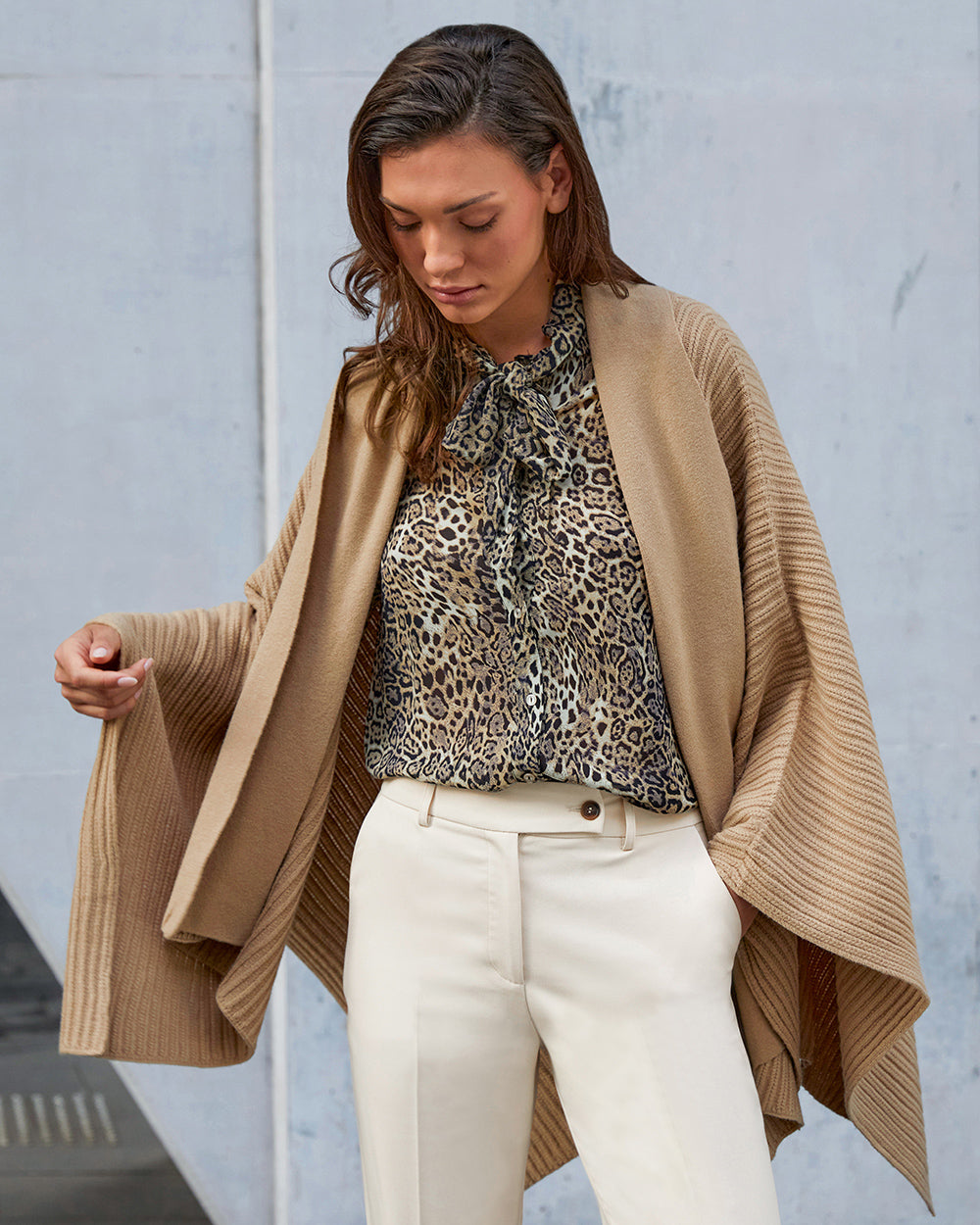 Braelyn Knit Shawl Cape