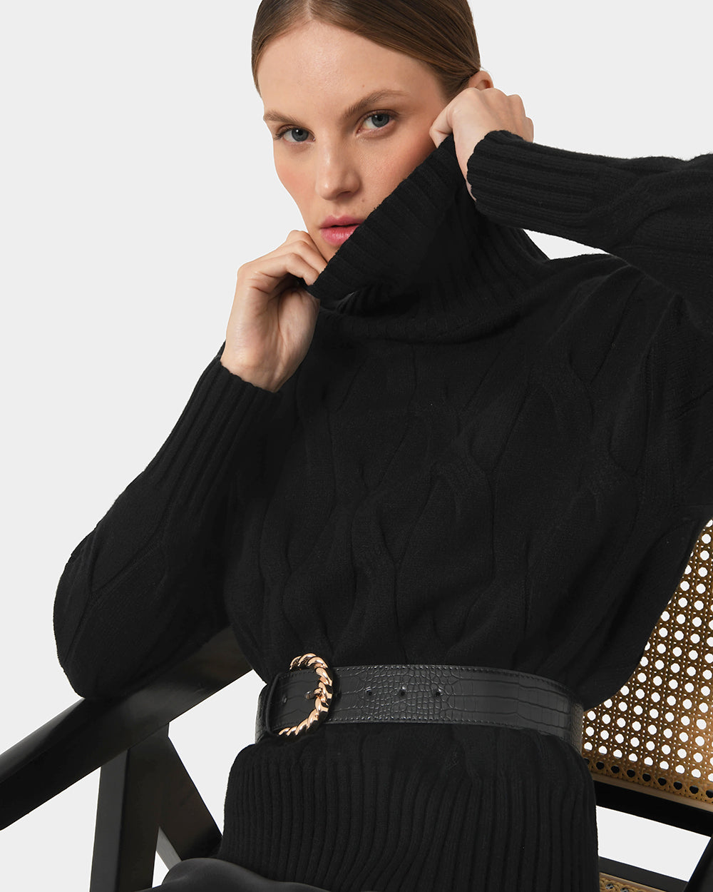 Karma Cable Roll Neck Jumper