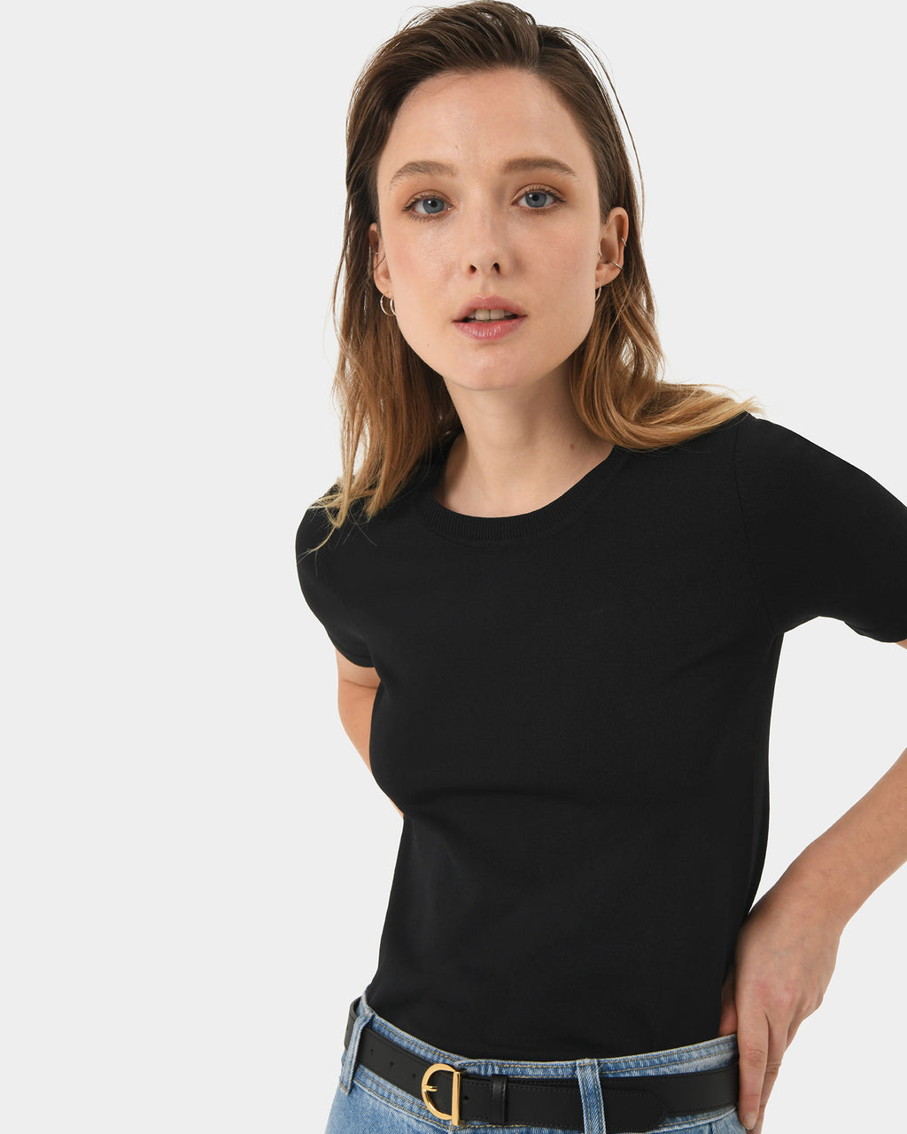 Cindy Short Sleeve Knit Top