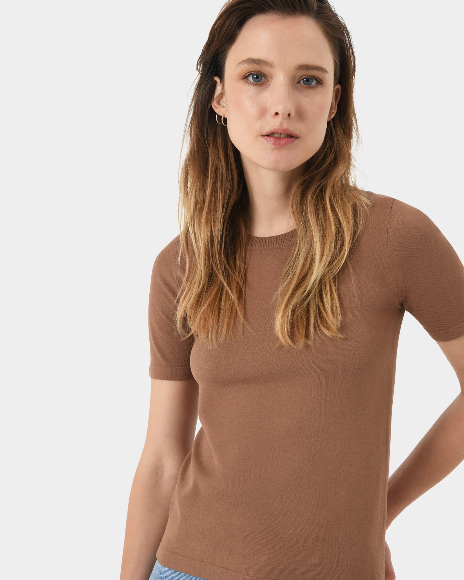 Cindy Short Sleeve Knit Top