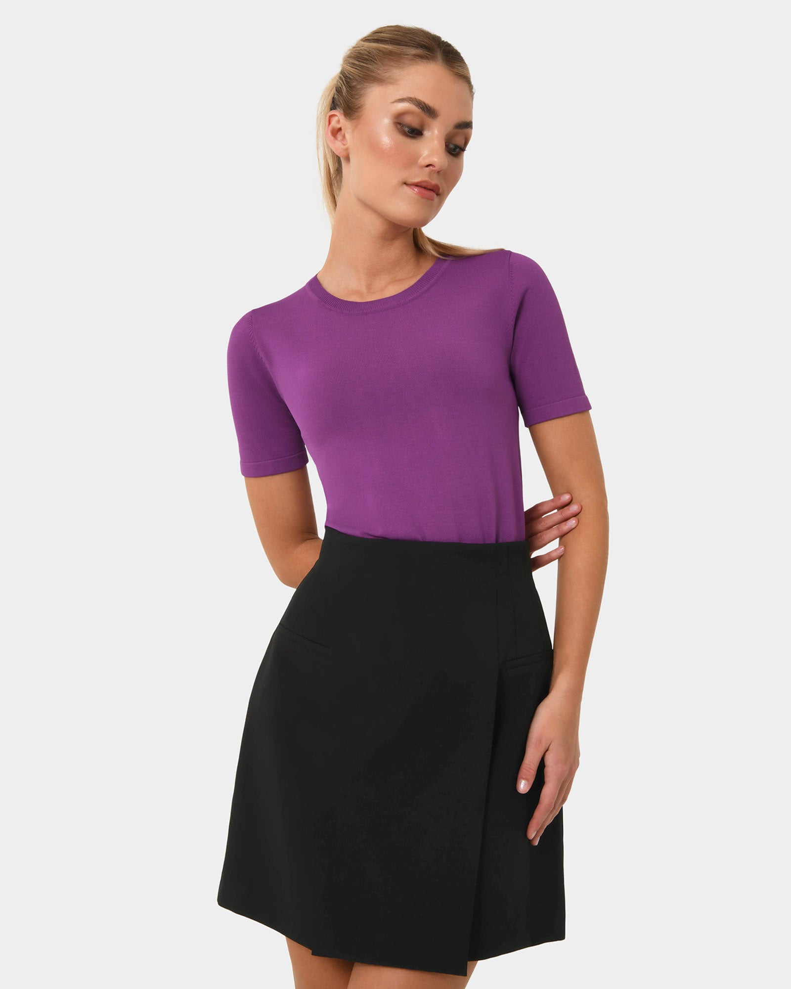 Cindy Short Sleeve Knit Top