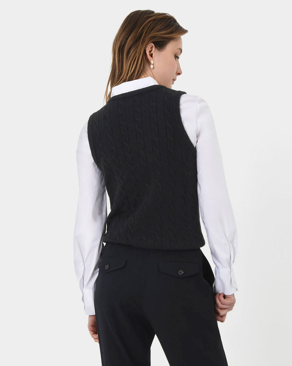 Rene Wool Blend Knit Vest