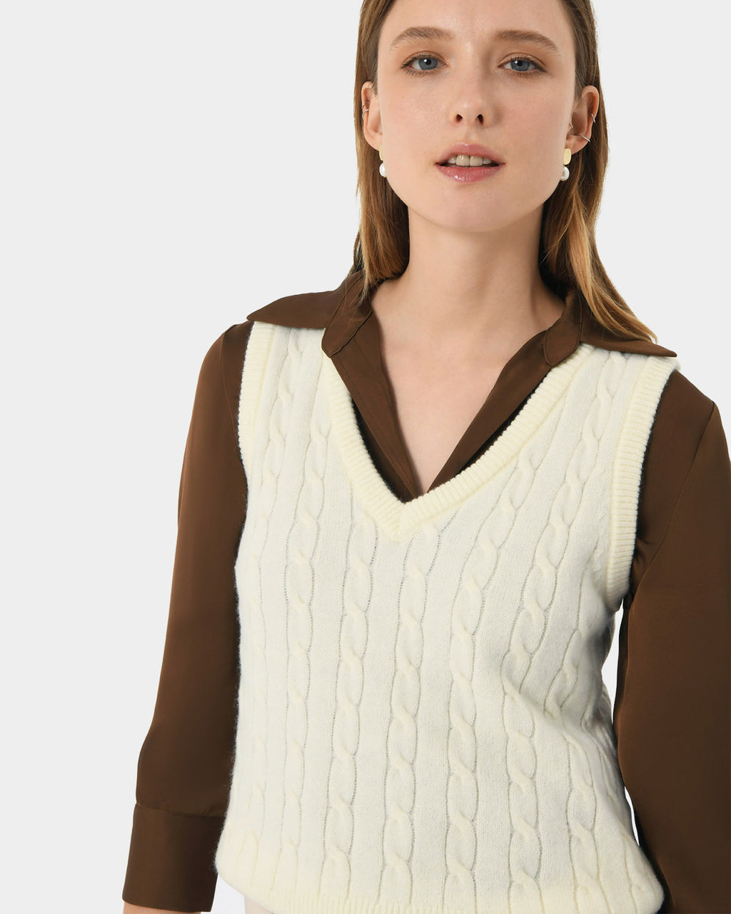 Rene Wool Blend Knit Vest