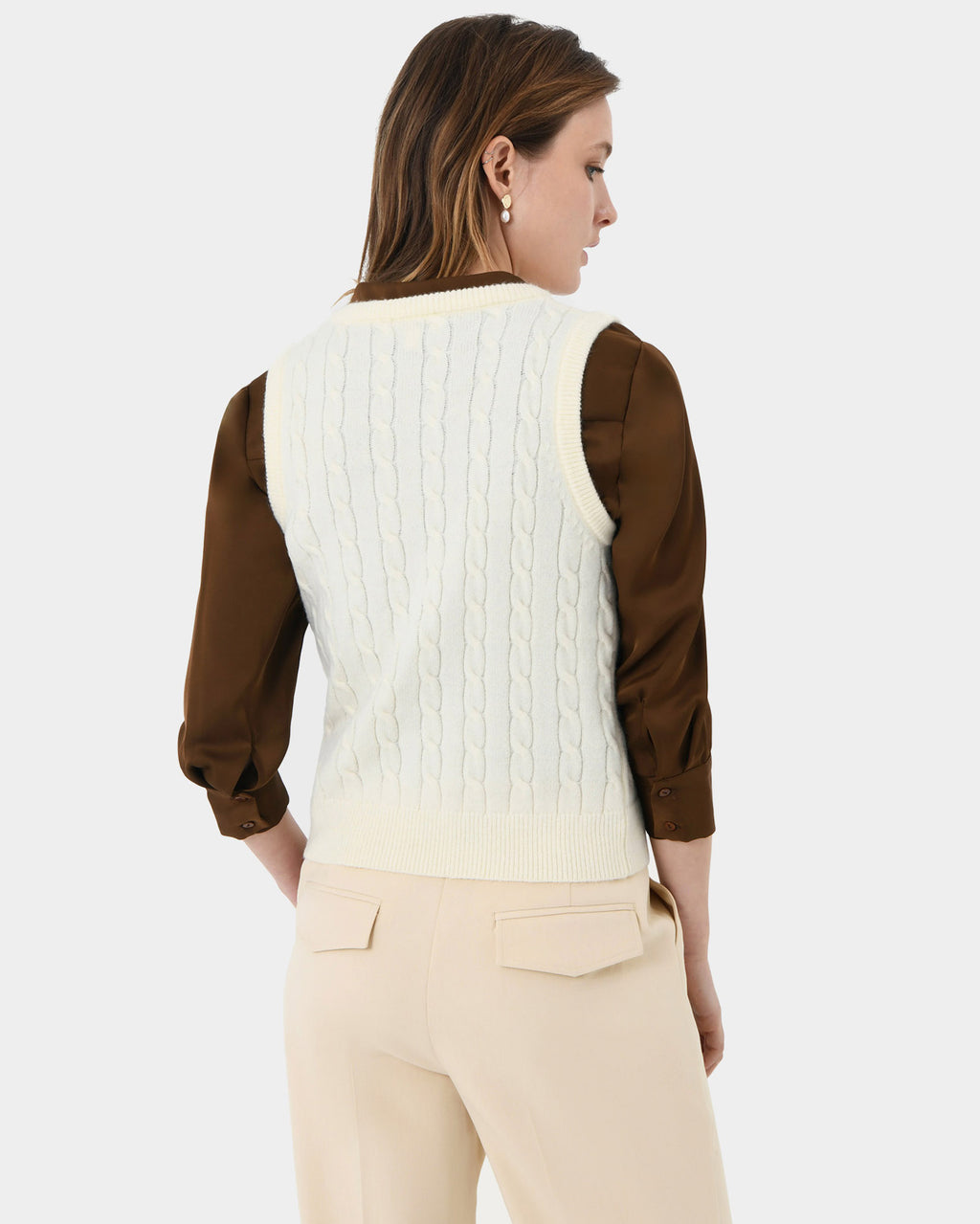 Rene Wool Blend Knit Vest