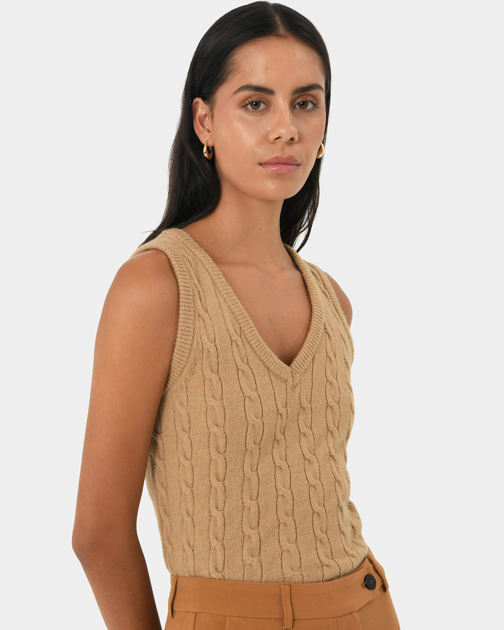Rene Wool Blend Knit Vest