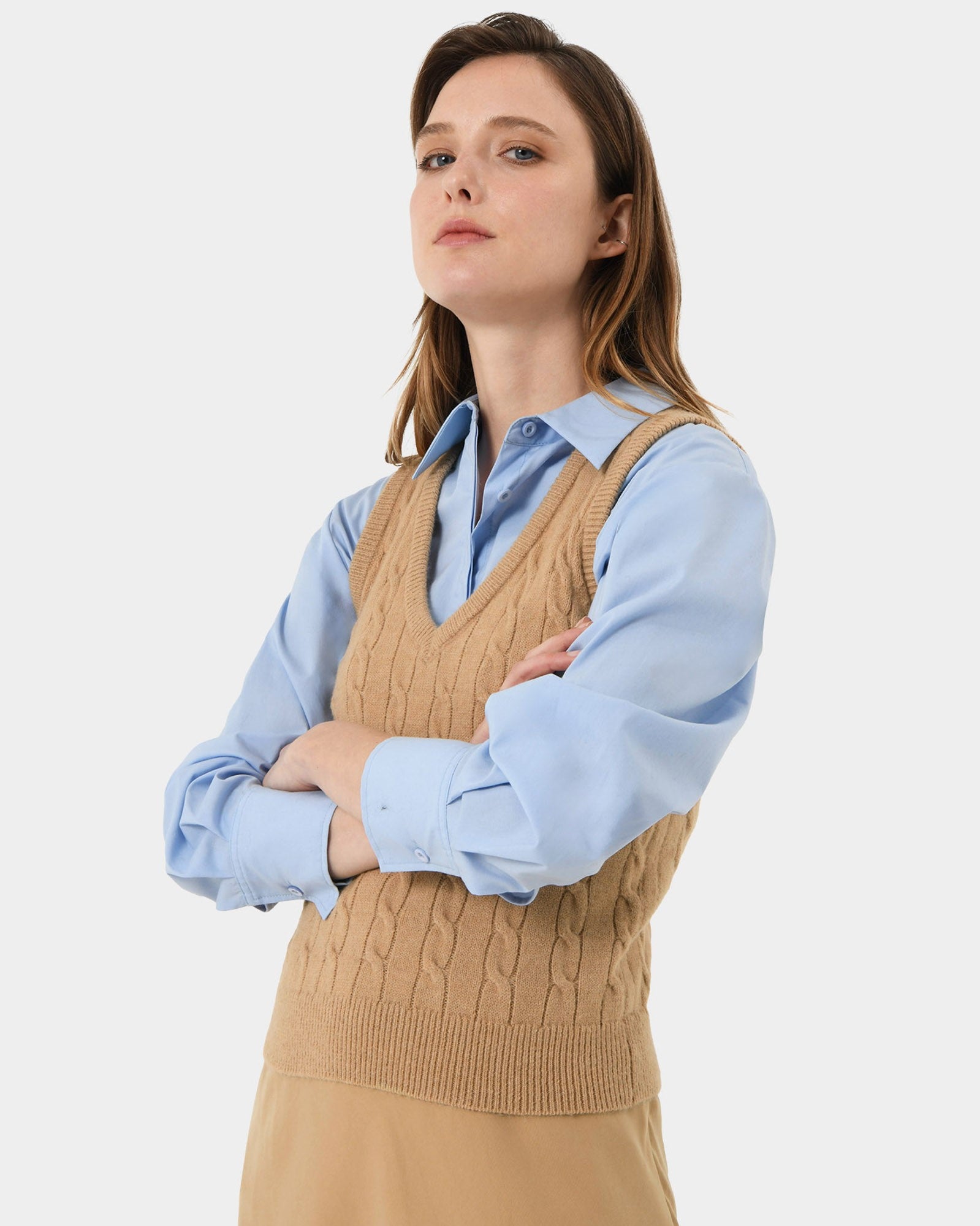 Rene Wool Blend Knit Vest