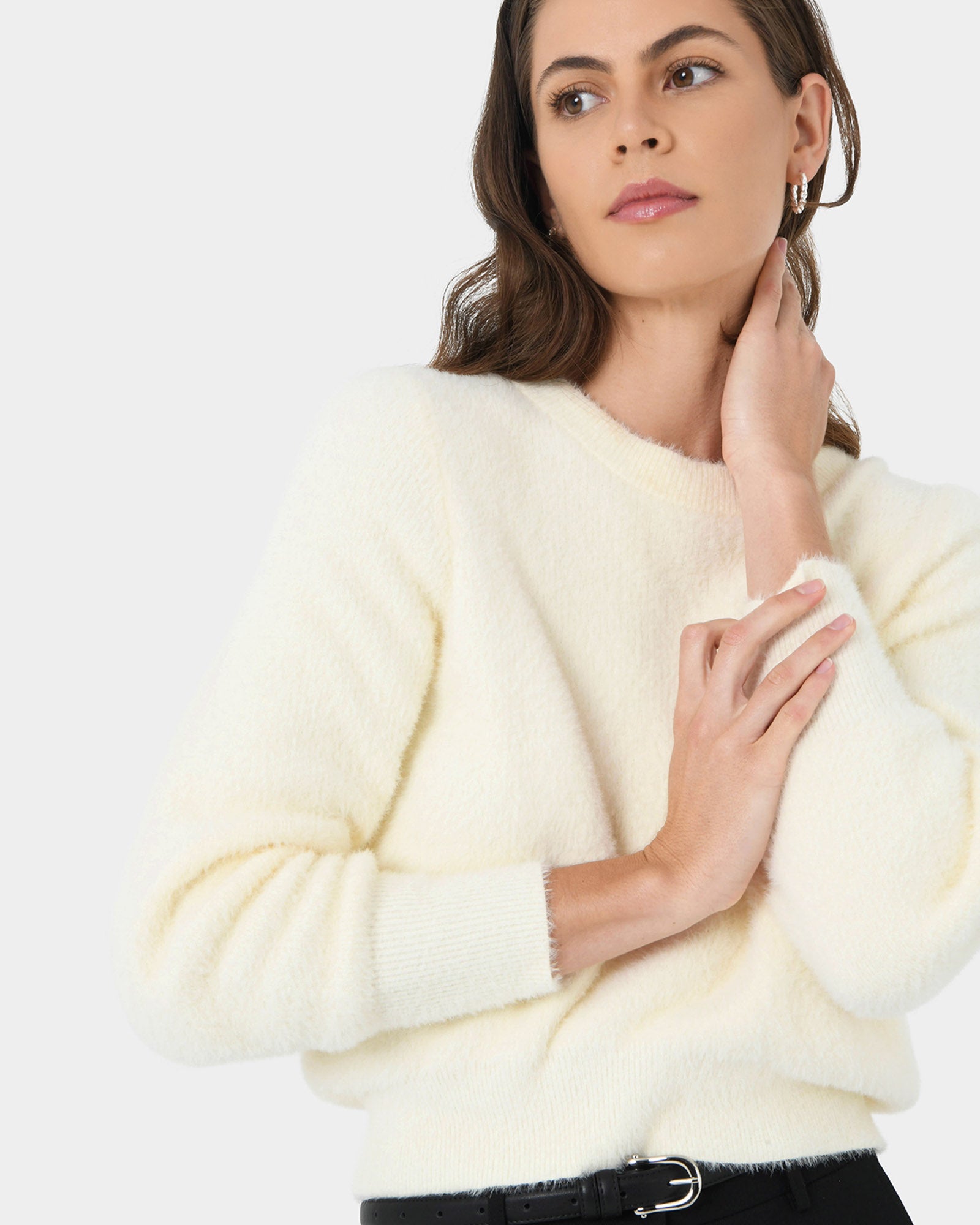 Haisley Fluffy Crewneck Knit
