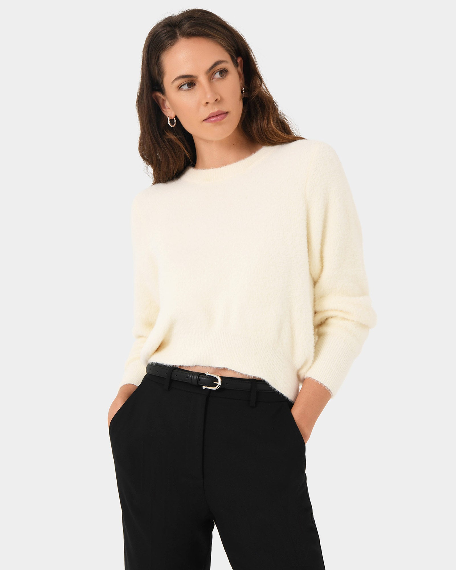 Haisley Fluffy Crewneck Knit