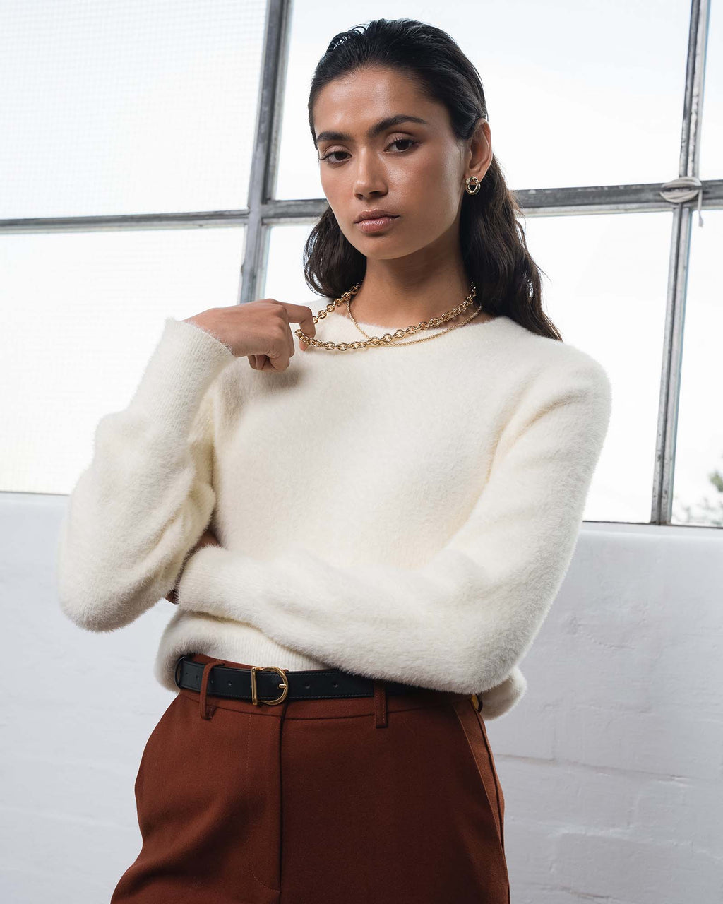 Haisley Fluffy Crewneck Knit