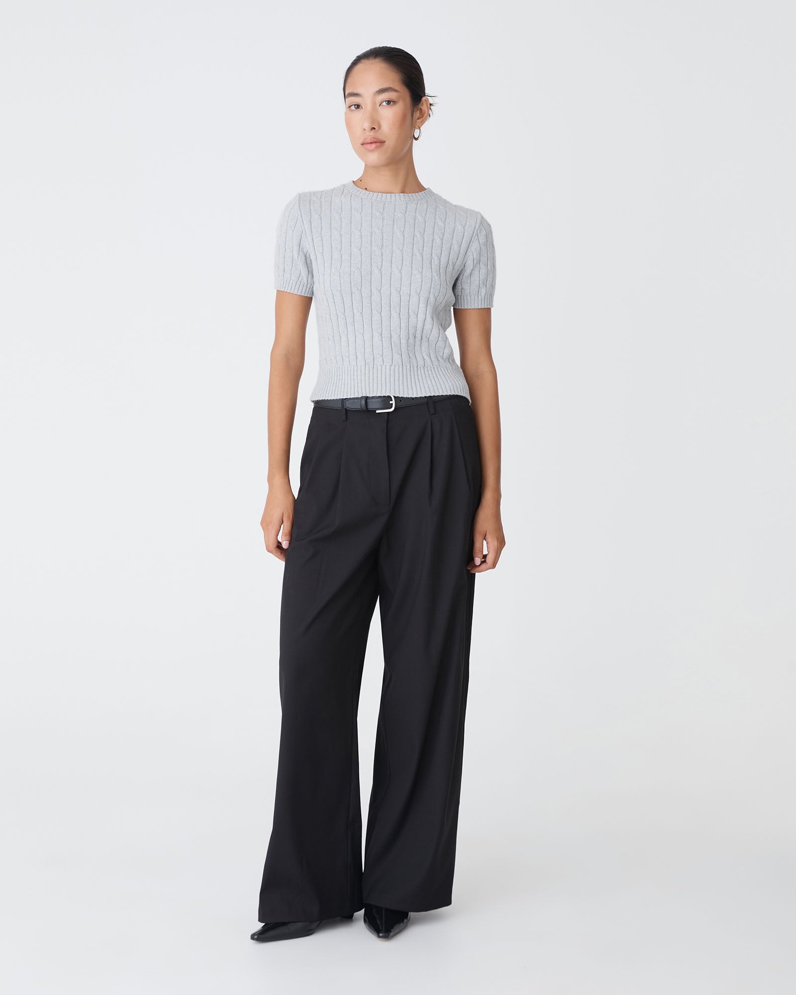 Anita Short Sleeve Cable Knit