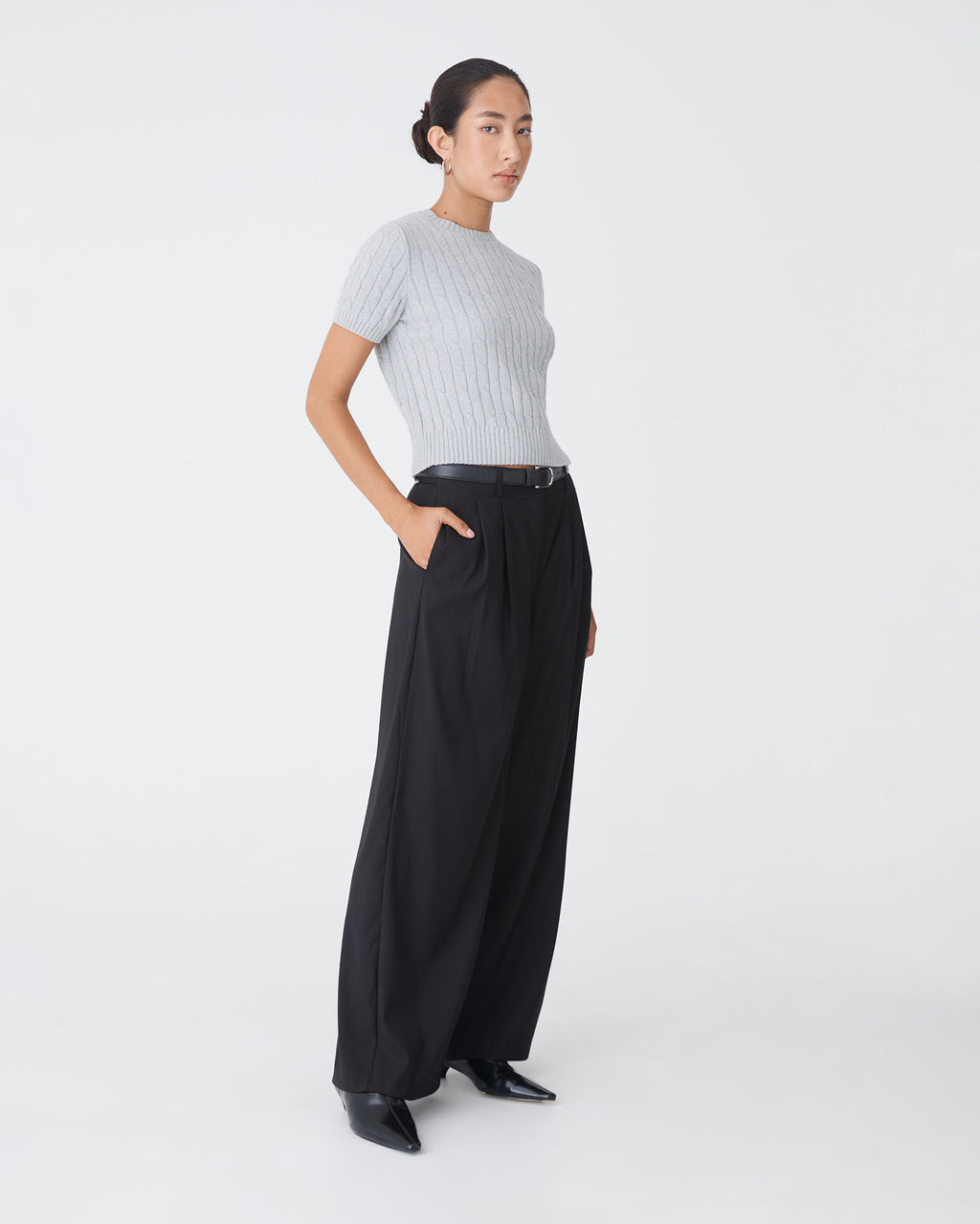 Anita Short Sleeve Cable Knit