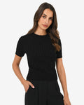 Anita Short Sleeve Cable Knit