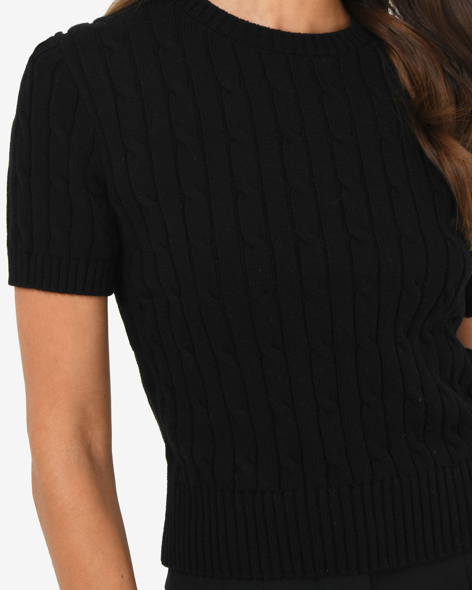 Anita Short Sleeve Cable Knit
