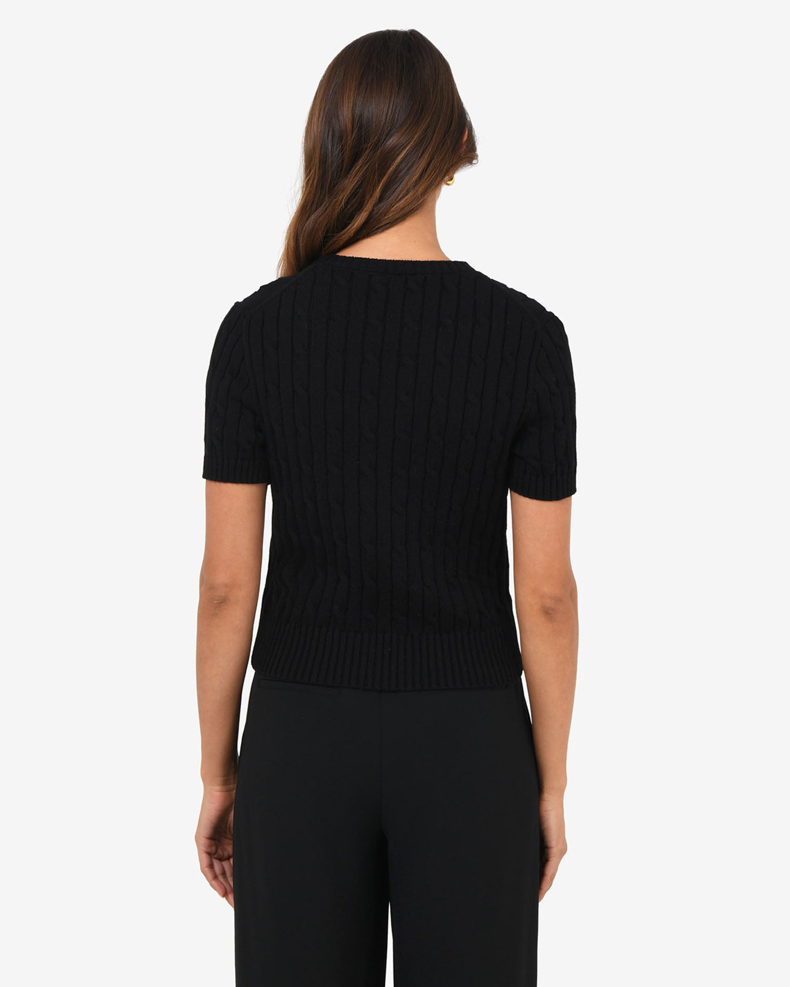 Anita Short Sleeve Cable Knit