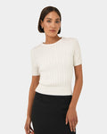 Anita Short Sleeve Cable Knit