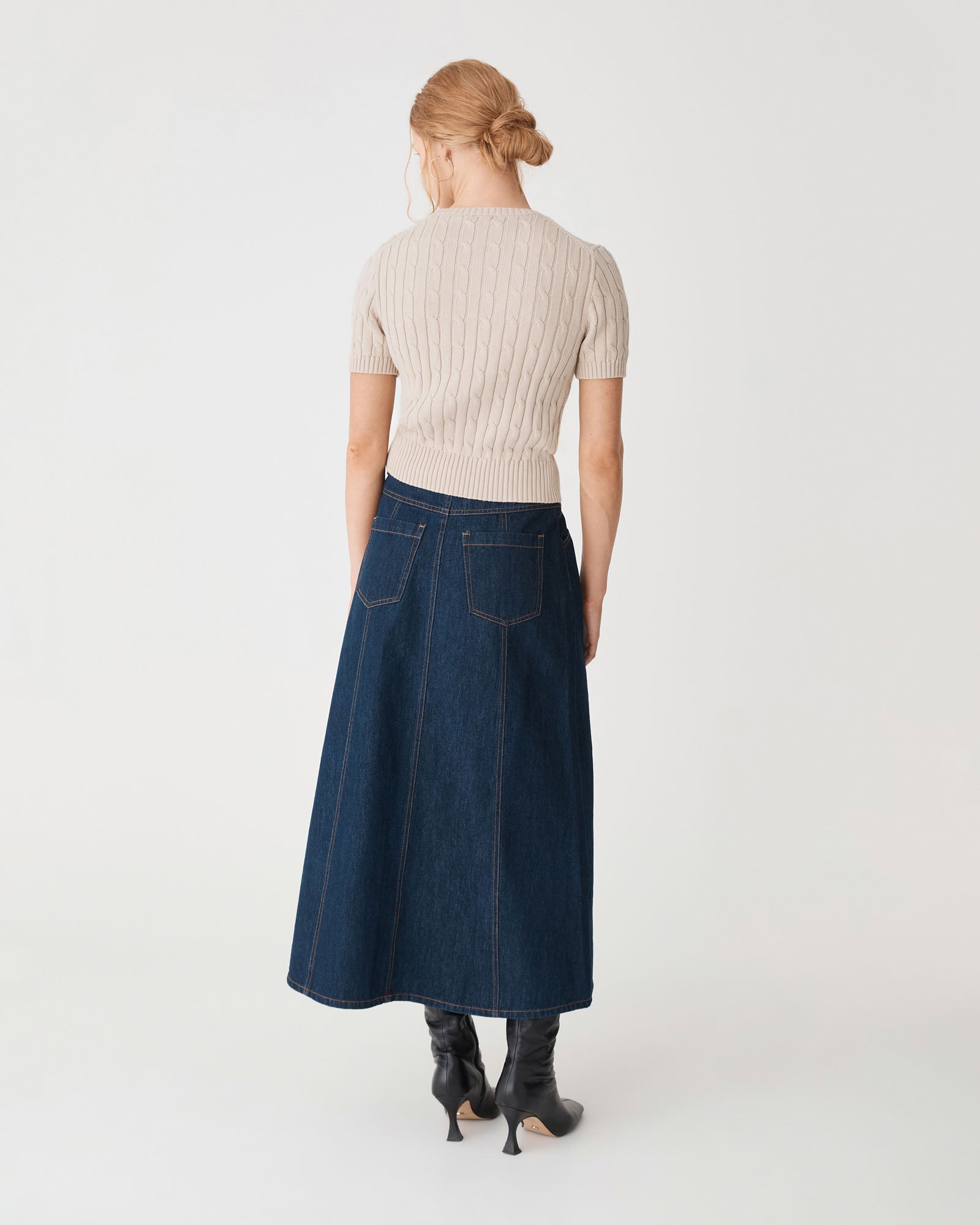 Anita Short Sleeve Cable Knit