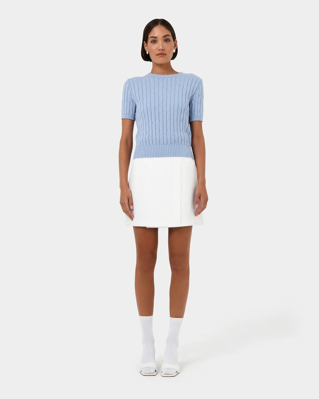 Anita Short Sleeve Cable Knit