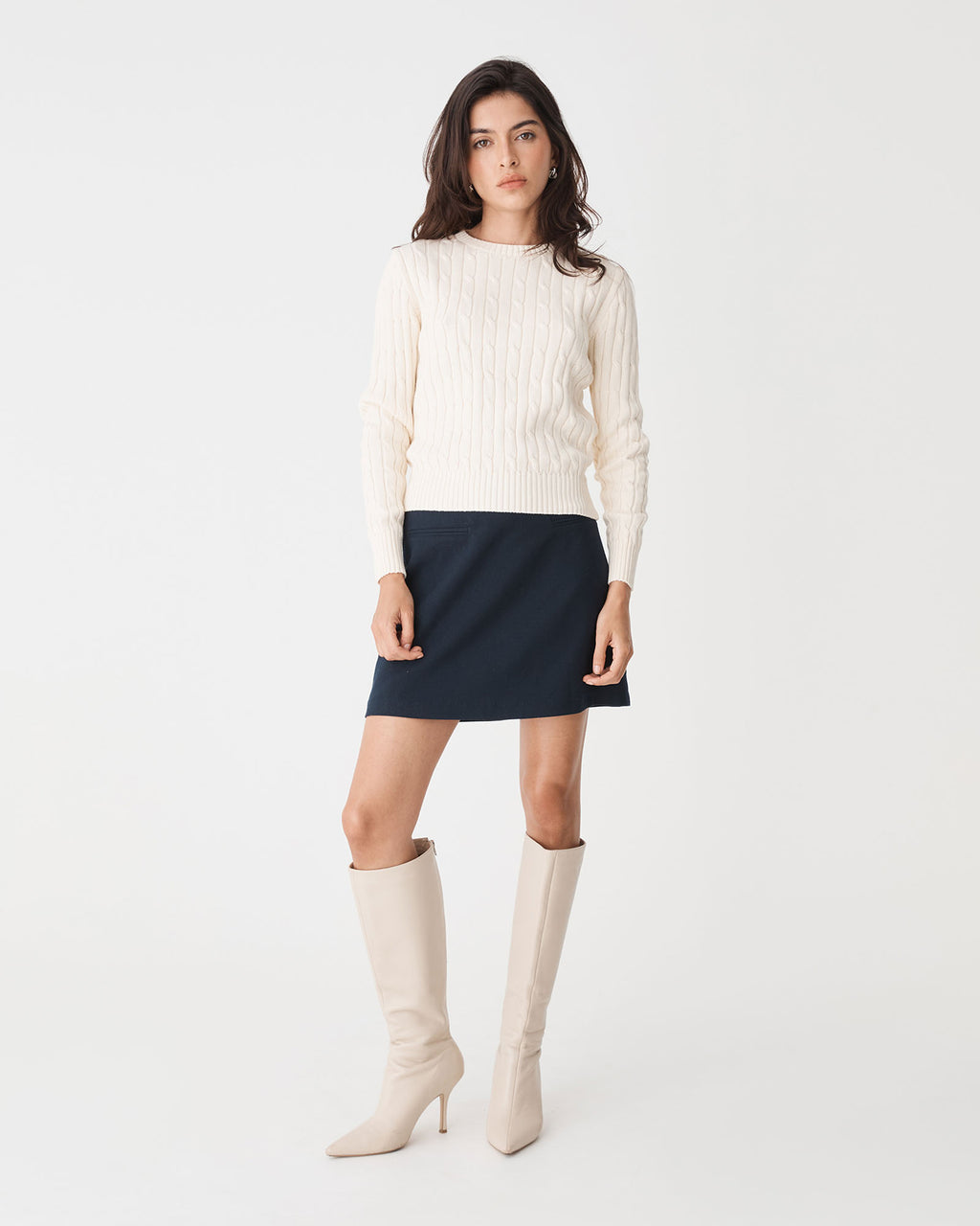 Juanita Cotton Cable Knit
