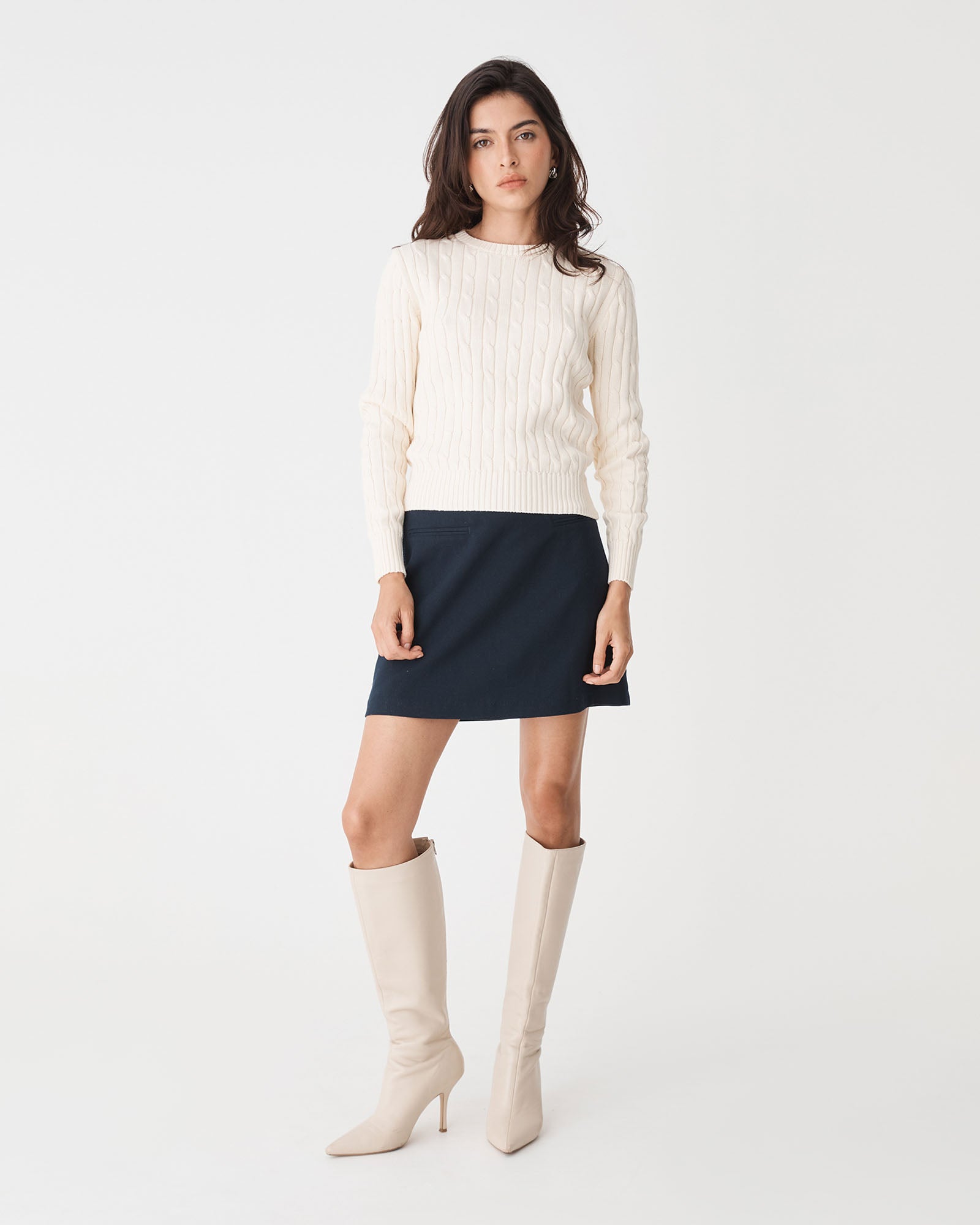 Juanita Cotton Cable Knit