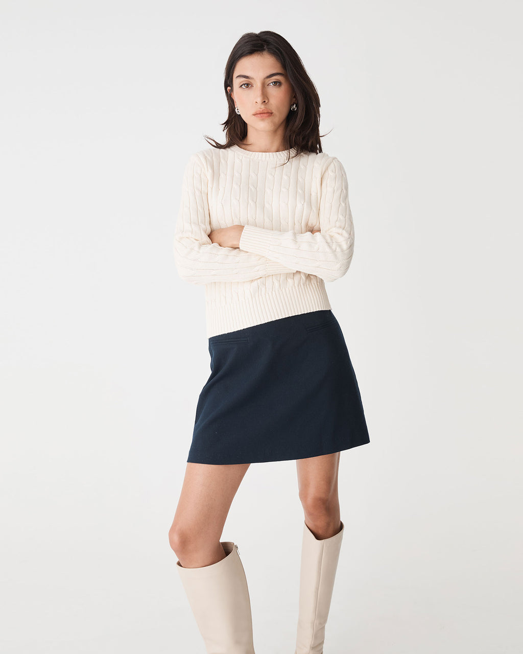 Juanita Cotton Cable Knit