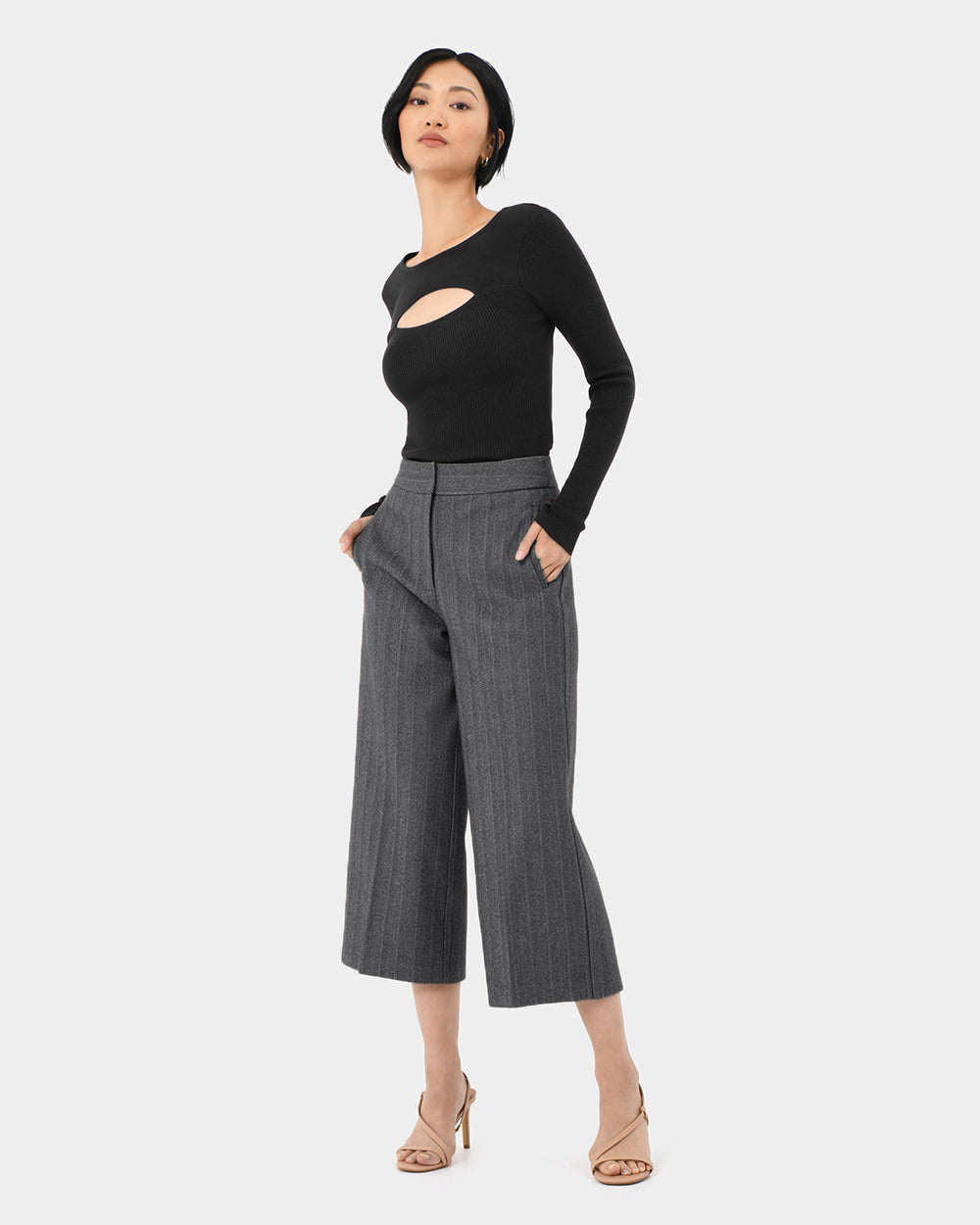 Siya Herringbone Culotte