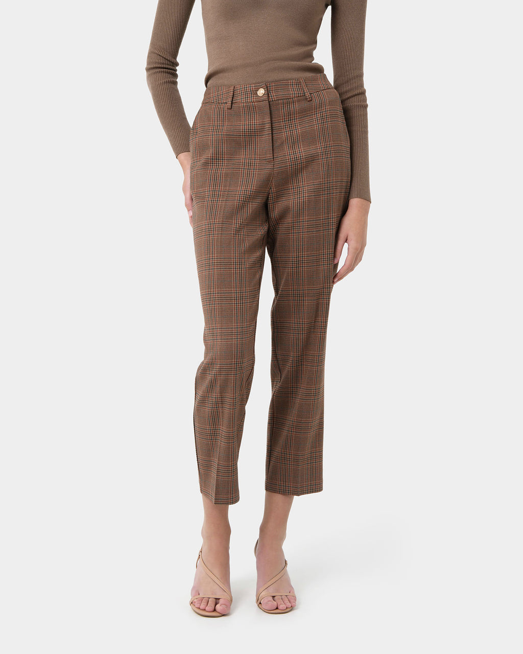 Harlowe Tapered Check Pants