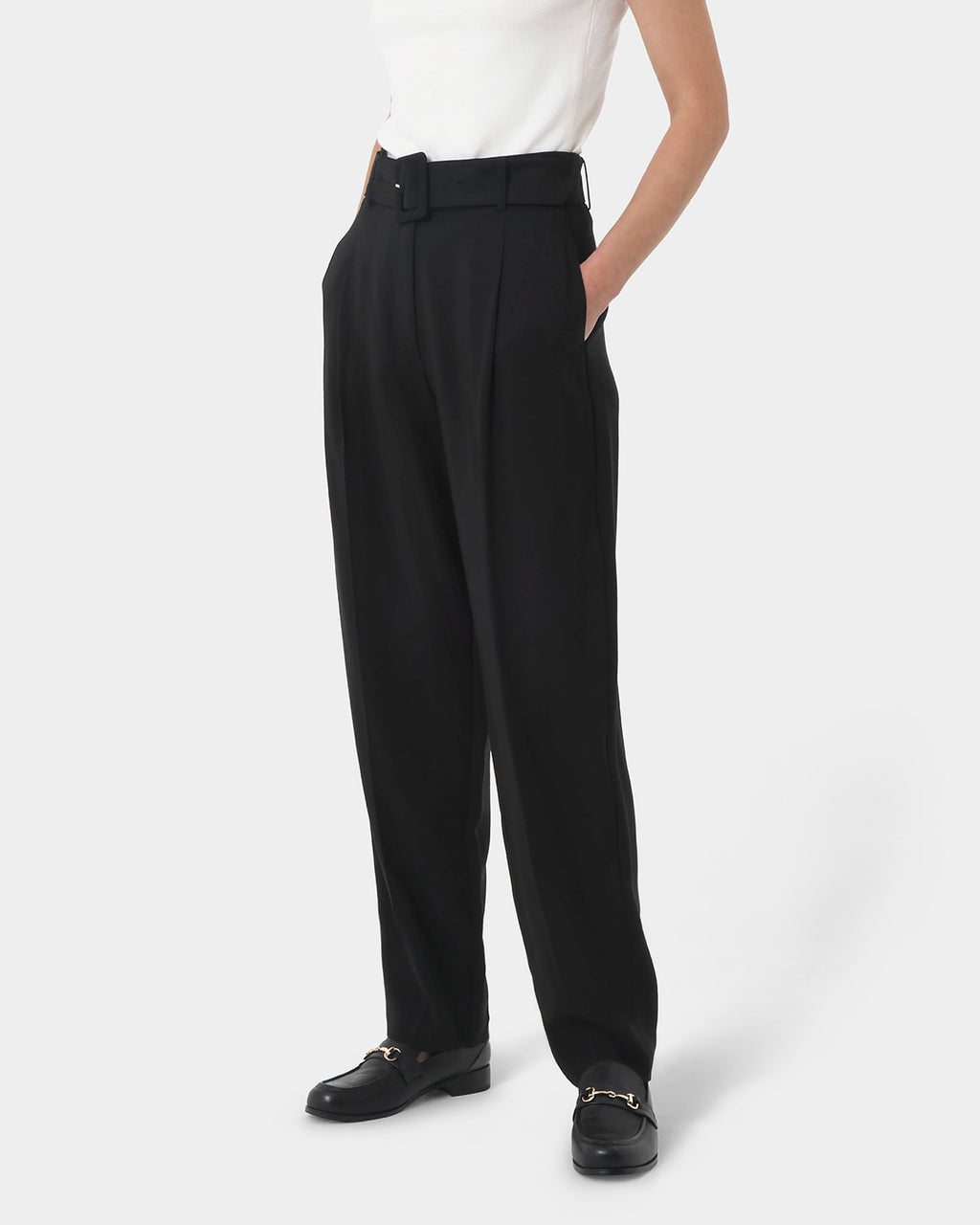 Hazel Belted Tapered Pant
