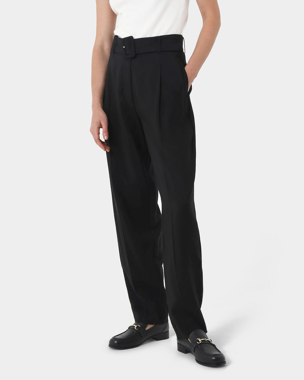 Hazel Belted Tapered Pant