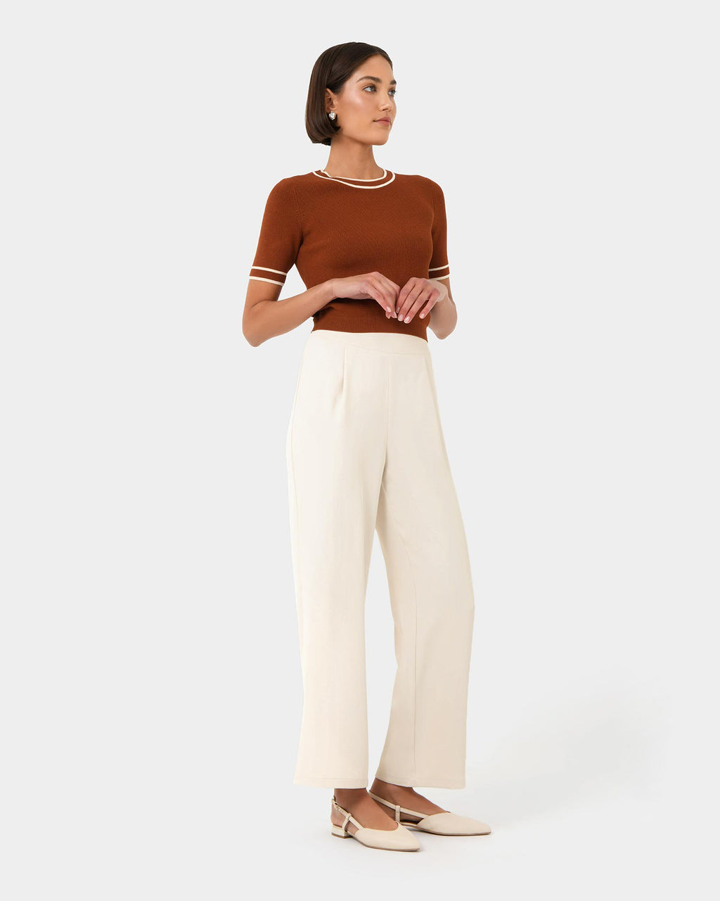 Rain Elastic Waist Pants
