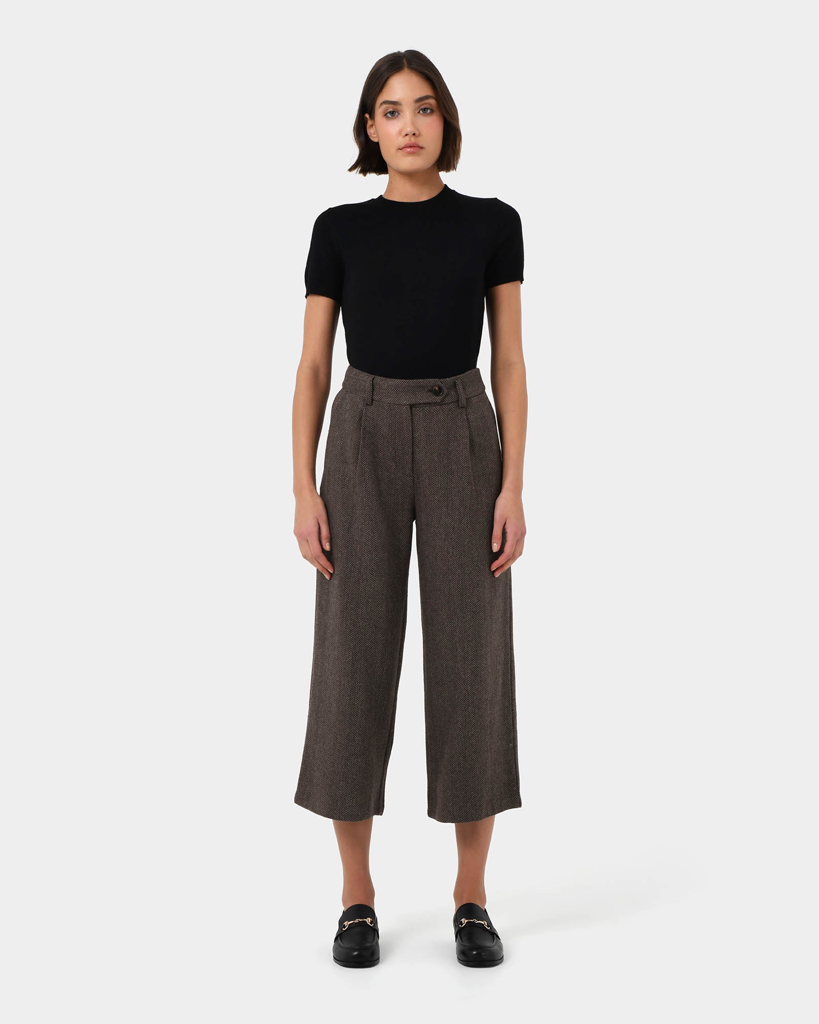Kyrie Herringbone Culotte