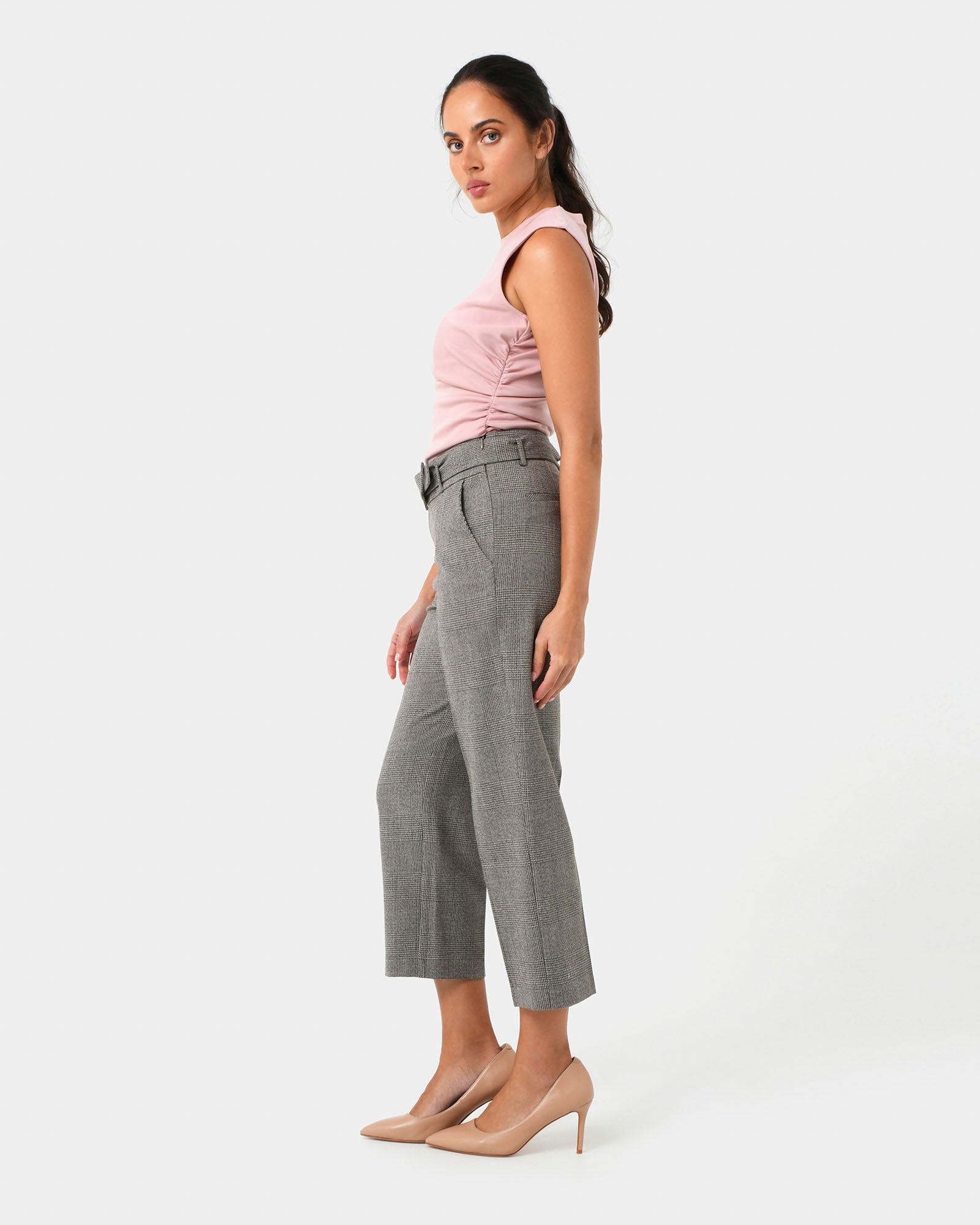 Kai Checked Crop Pants