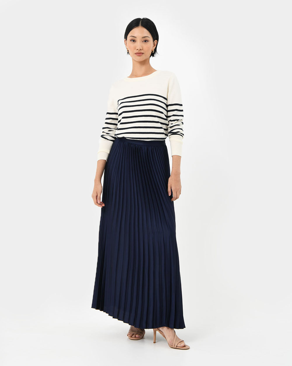 Zyla Satin Pleated Skirt