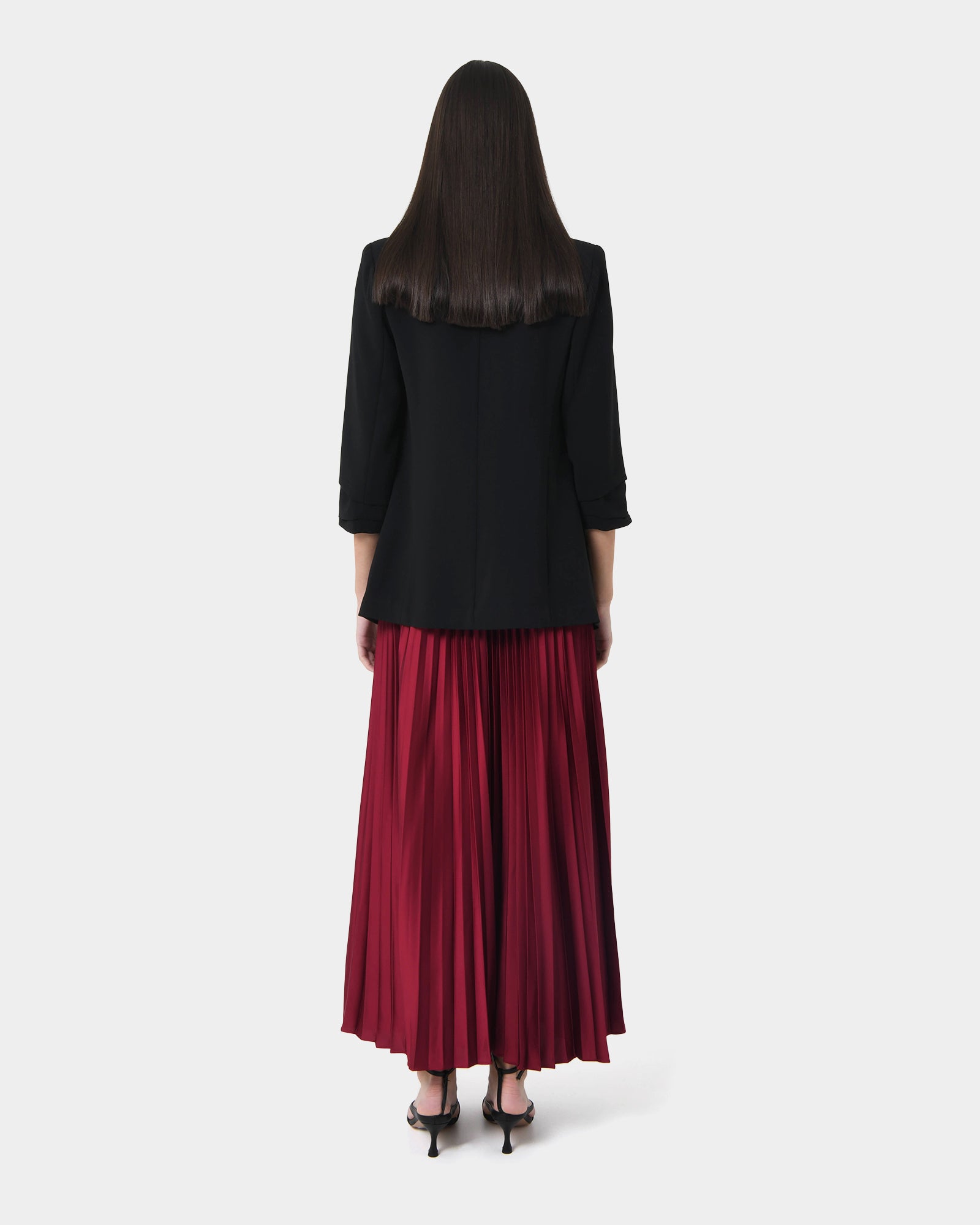 Zyla Satin Pleated Skirt