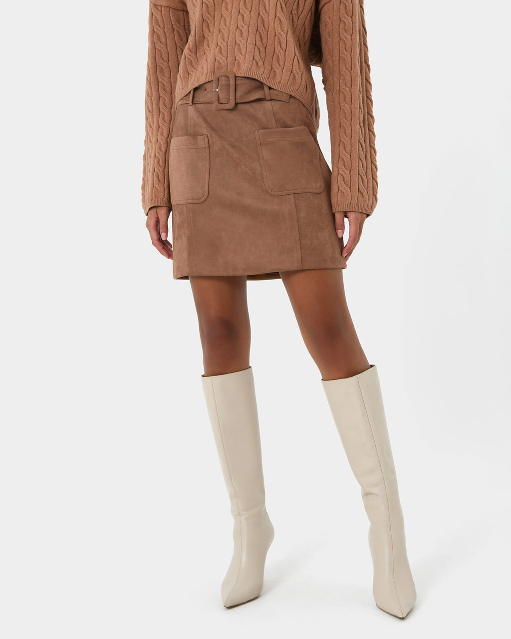 Julie Faux Suede Mini Skirt