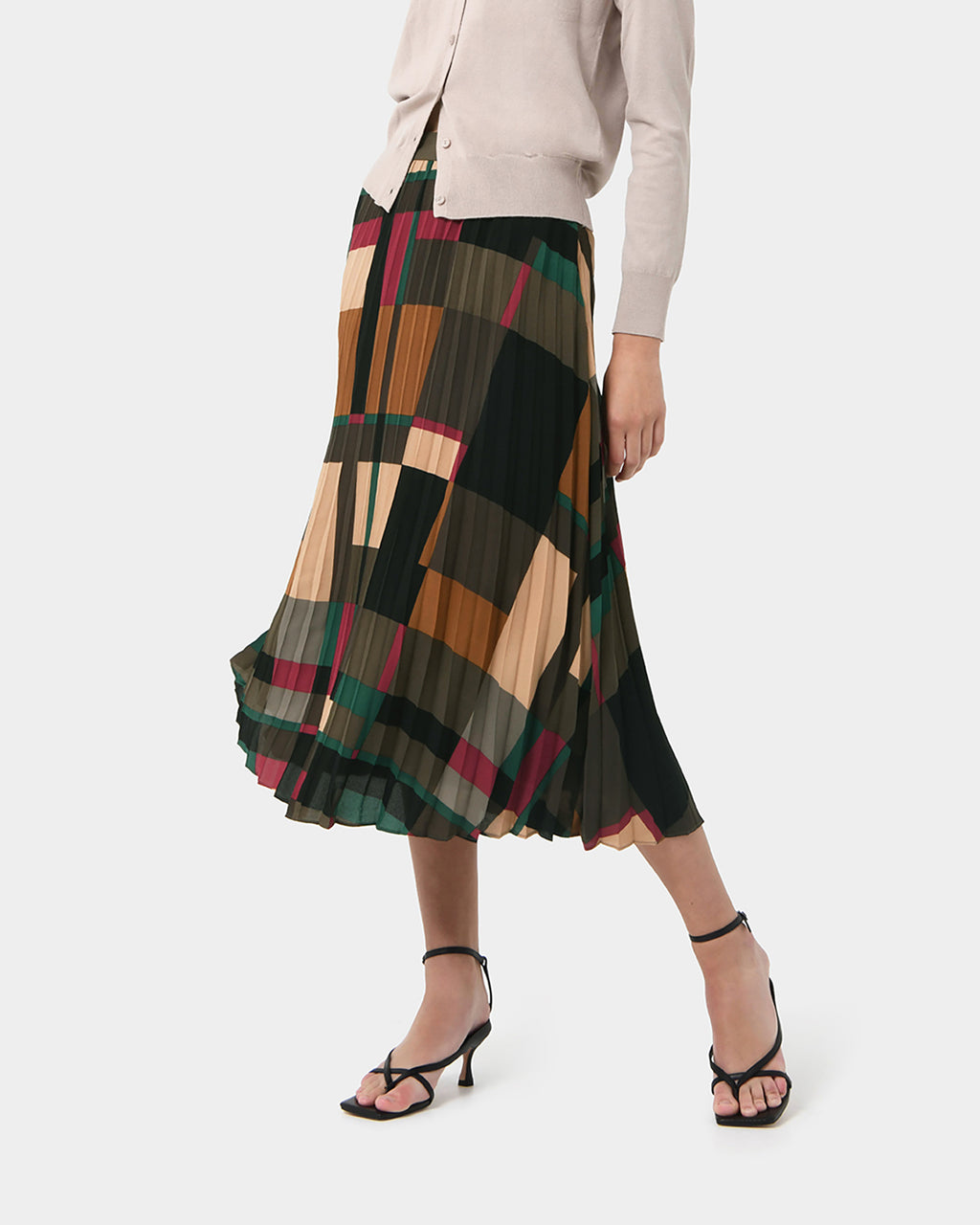 Aubrey Printed Pleat Skirt