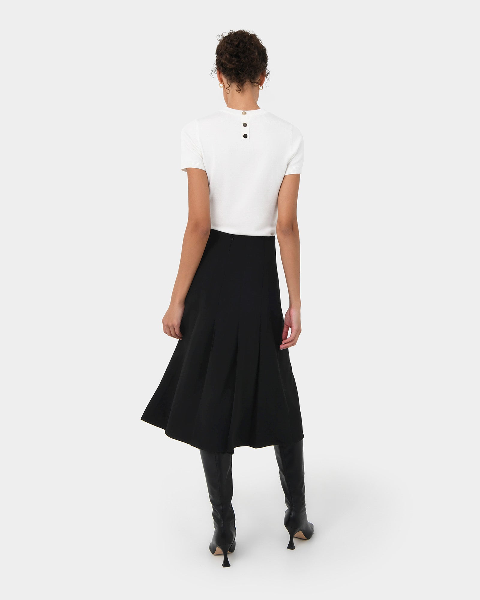 Eloisa Pleated Midi Skirt